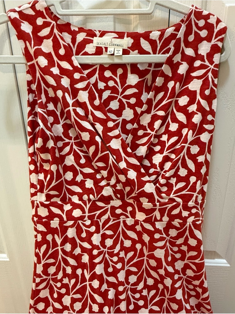 Red Floral knit Maxi Dress Womens
